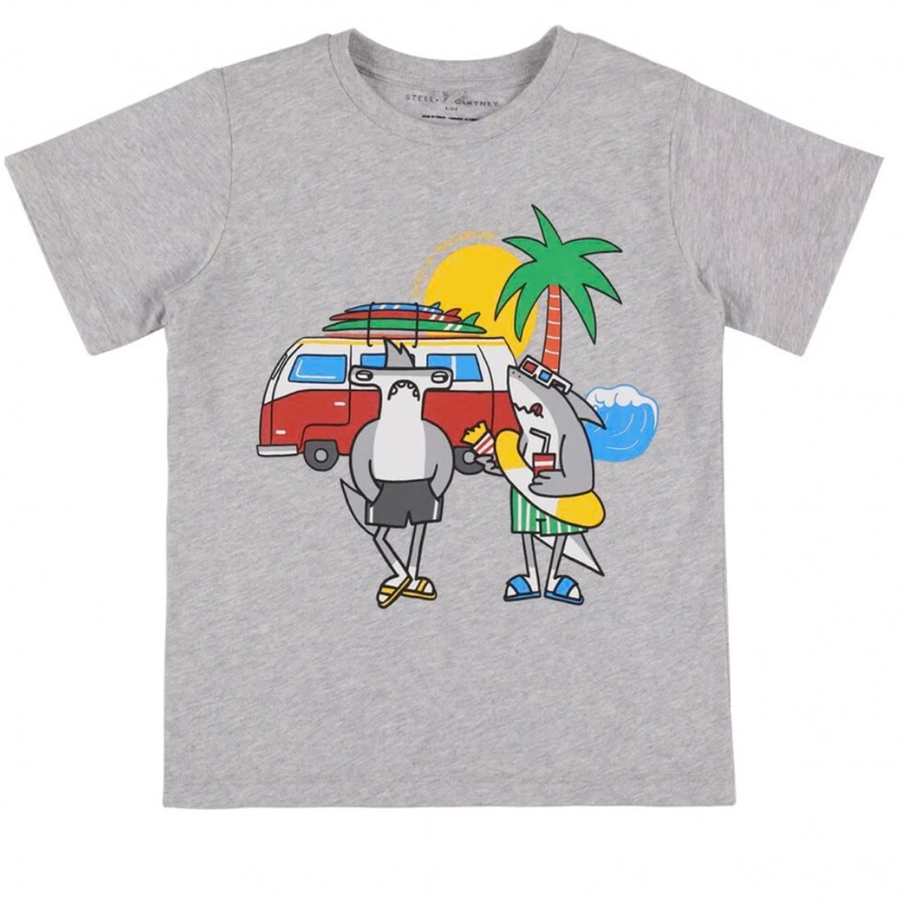 Stella McCartney surfing sharks tshirt